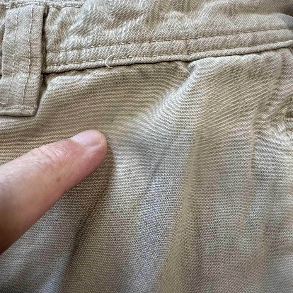 NWT Lot 2 CHAPS‎ Khaki Beige Flat Front Cargo Shorts Men's Size 38